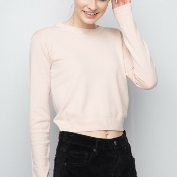 brandy melville light pink sweater